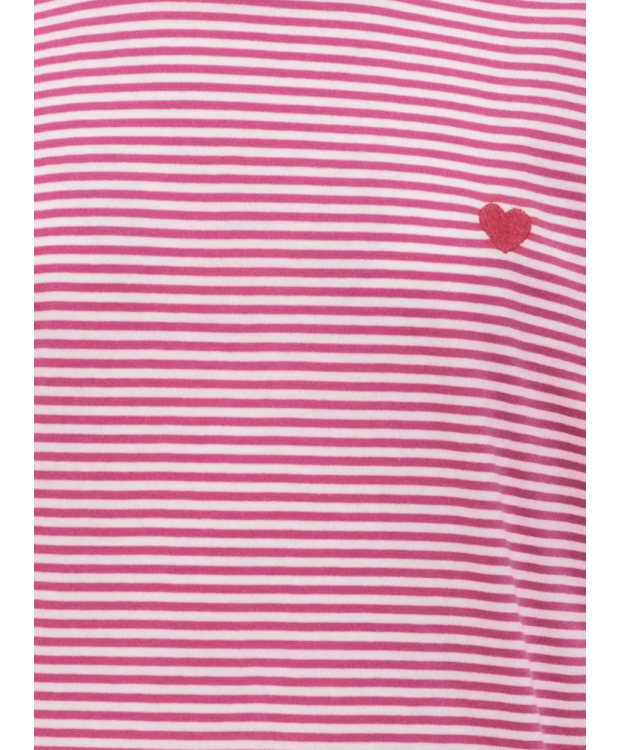KIDS ONLY Cropped t-shirt med lyserød/hvid striber til piger billede 3