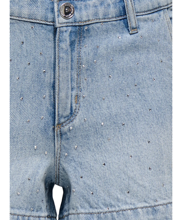 KIDS ONLY denimshorts i blå med rhinsten til piger billede 4