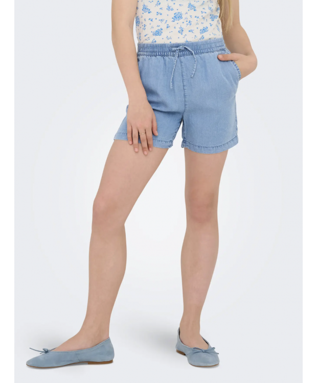 KIDS ONLY KOGPEMA denim shorts i lyseblå til piger billede 3