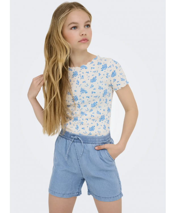 KIDS ONLY KOGPEMA denim shorts i lyseblå til piger billede 5