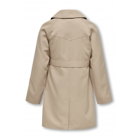 KIDS ONLY lang trenchcoat i beige til piger