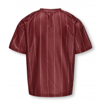 KIDS ONLY sporty T-shirt med V-hals i Cabernet League til piger