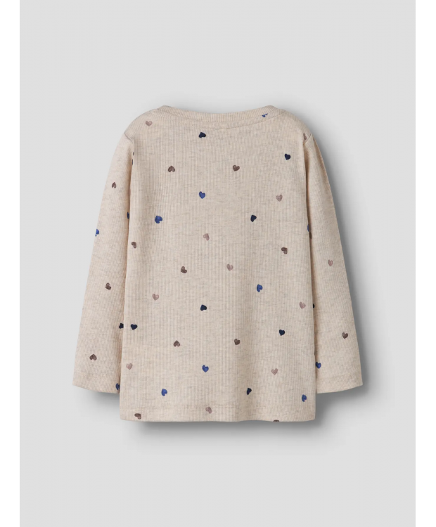 Name It bluse i beige med hjerter til piger billede 2