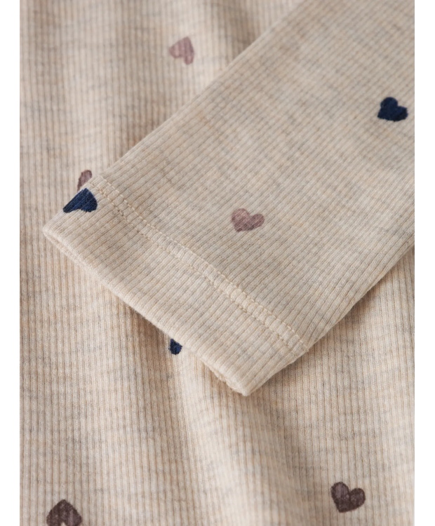 Name It bluse i beige med hjerter til piger billede 4