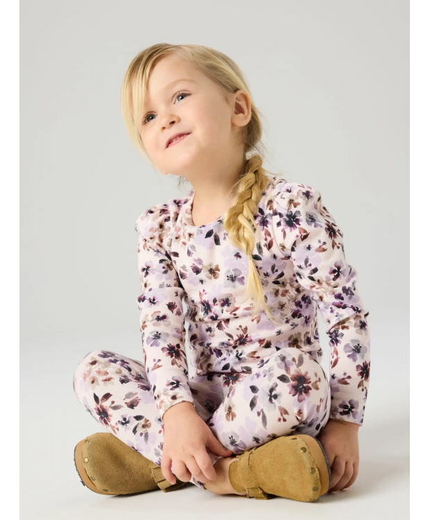 Name it leggings med blomster til piger billede 4