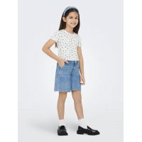 KIDS ONLY top i hvid med blå blomster til piger