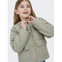 KIDS ONLY quiltet nylonjakke i grøn til piger