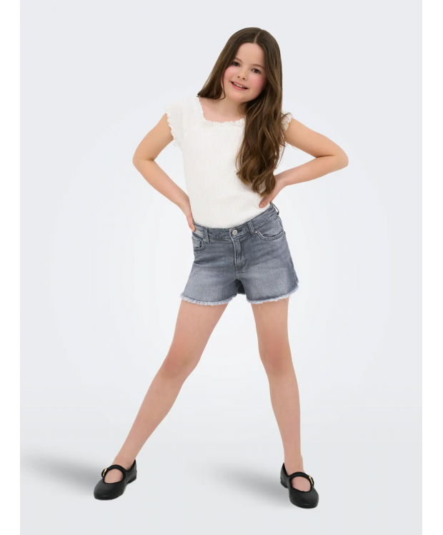 KIDS ONLY denimshorts i grå til piger billede 1