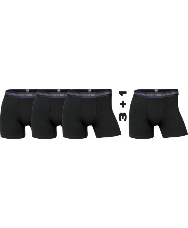 JBS 4-pak 3+1 bambus boxershorts i sort til herre billede 1