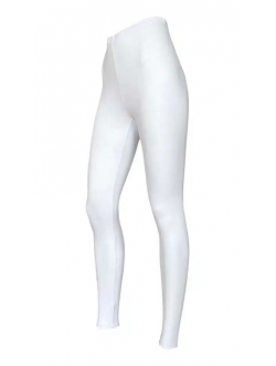 Festival lange bambusleggings i hvid til kvinder