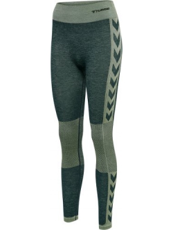 Hummel CLEA seamless mid waist tights Darkest Spruce/Basil Melange – OUTLET