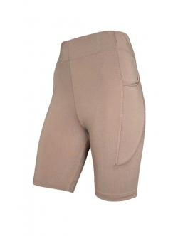 Festival cykelshorts med lomme i beige til kvinder – Outlet