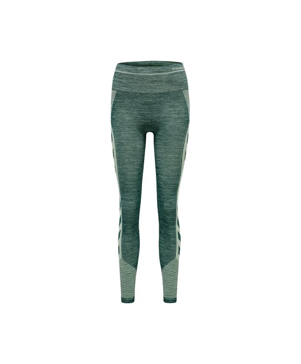 Hummel CLEA seamless mid waist tights Darkest Spruce/Basil Melange – OUTLET billede 3