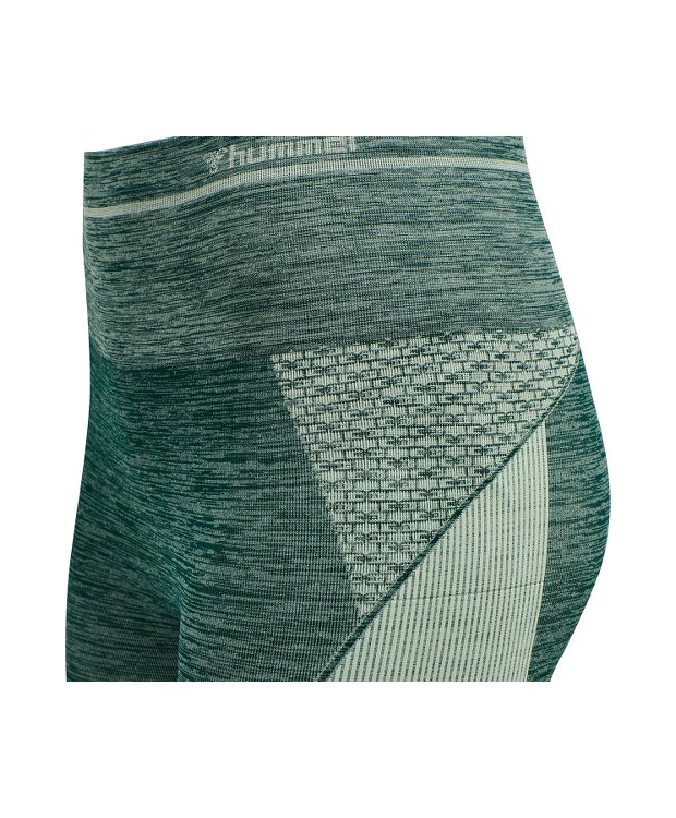 Hummel CLEA seamless mid waist tights Darkest Spruce/Basil Melange – OUTLET billede 4