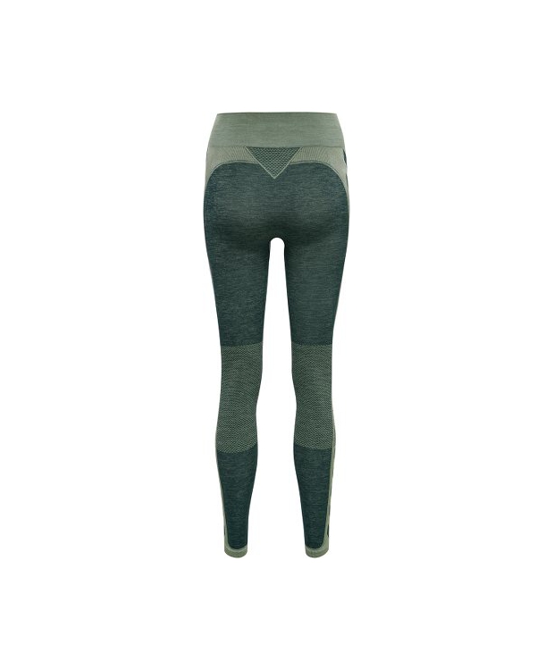 Hummel CLEA seamless mid waist tights Darkest Spruce/Basil Melange – OUTLET billede 6