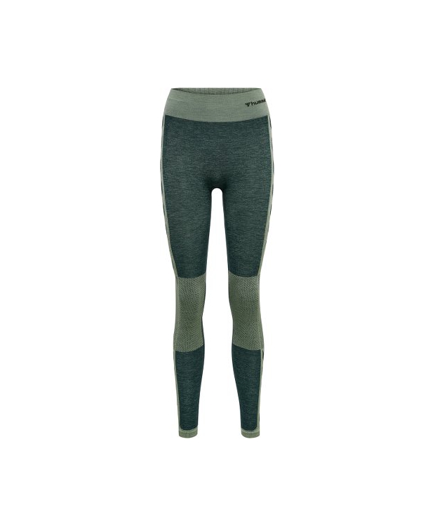 Hummel CLEA seamless mid waist tights Darkest Spruce/Basil Melange – OUTLET billede 7