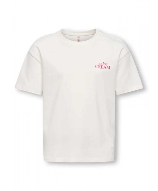 KIDS ONLY KOGHELEN T-shirt i hvid Icecream til piger billede 2