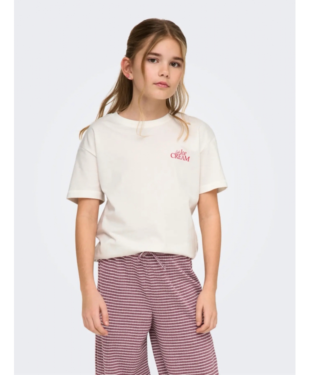KIDS ONLY KOGHELEN T-shirt i hvid Icecream til piger billede 4