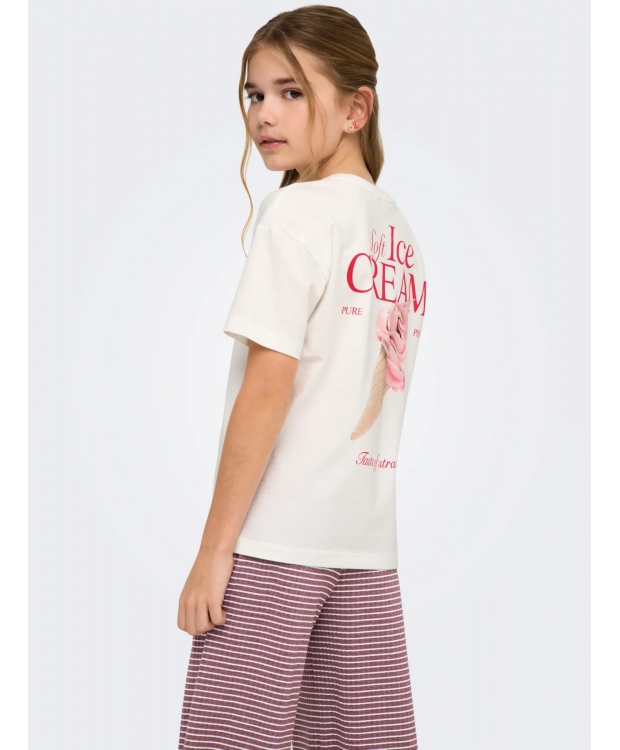 KIDS ONLY KOGHELEN T-shirt i hvid Icecream til piger billede 6