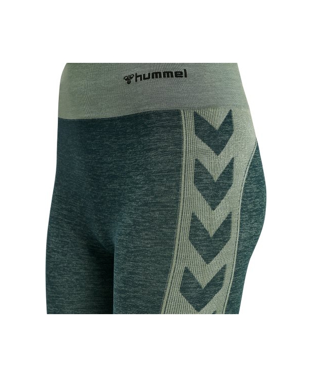 Hummel CLEA seamless mid waist tights Darkest Spruce/Basil Melange – OUTLET billede 8