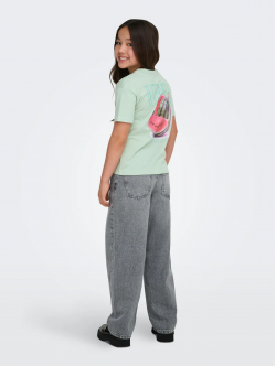 KIDS ONLY KOGHELEN T-shirt i Aqua Foam Watermelon til piger
