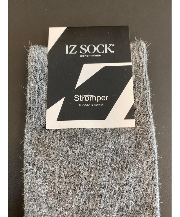 IZ Sock grå uldstrømper med angorauld – unisex OUTLET billede 4