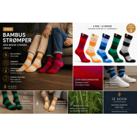 IZ Sock Copenhagen 5-pak bambusstrømper – brede striber
