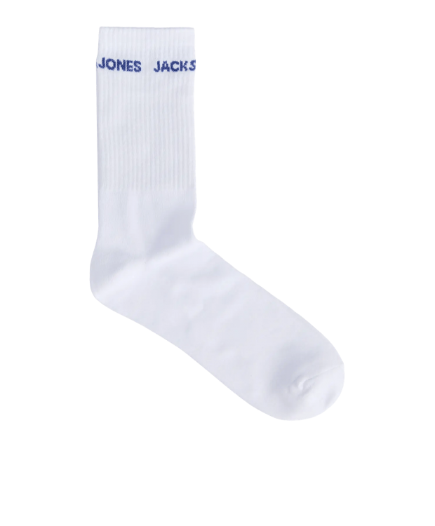 JACK & JONES 5-pak tennisstrømper i hvid med farvet skrift til herre billede 3
