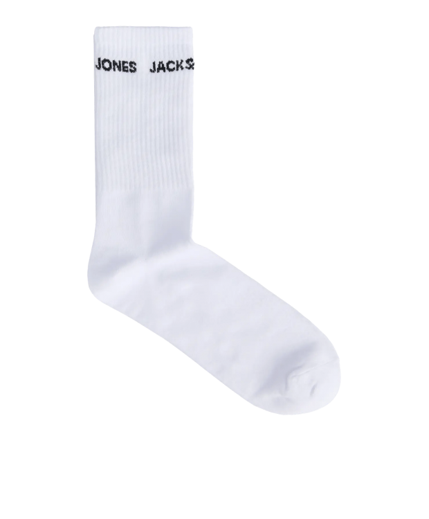 JACK & JONES 5-pak tennisstrømper i hvid med farvet skrift til herre billede 7