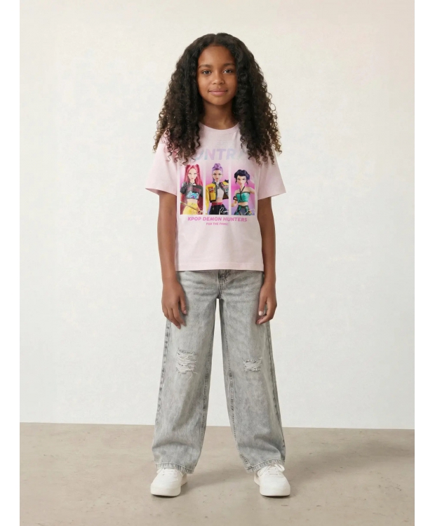 Name It K-pop Demon Hunters T-shirt i lyserød til piger billede 1