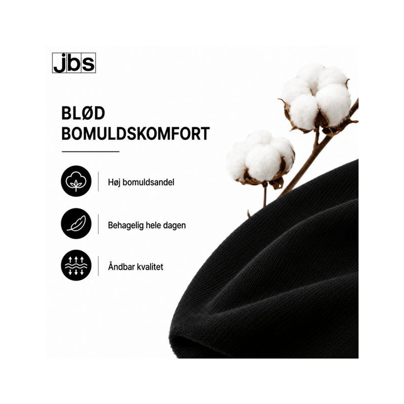 JBS klassiske sorte bomuldsstrømper til mænd billede 2