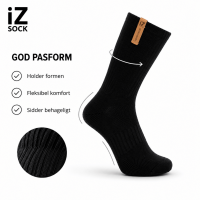 IZ Sock sorte sportsstrømper med svangstøtte – unisex