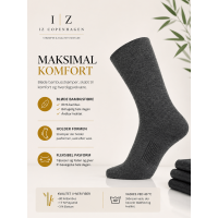 iZ Sock Copenhagen Luxury bambusstrømper – mørkegrå – unisex