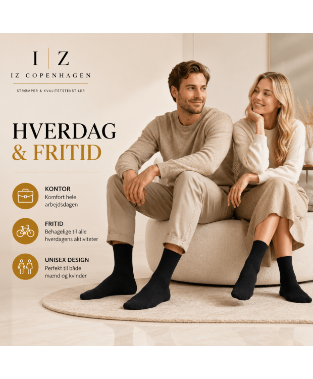 iZ Copenhagen Ultra Soft Bambusstrømper i Sort – Premium Collection billede 3
