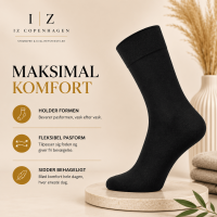 iZ Copenhagen Ultra Soft Bambusstrømper i Sort – Premium Collection