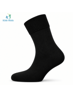 Kilde Comfort diabetes bomuldsstrømper sort unisex