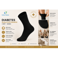 Kilde Comfort diabetes bomuldsstrømper sort unisex