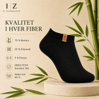 IZ Sock Copenhagen sorte in-shoe bambusankelstrømper