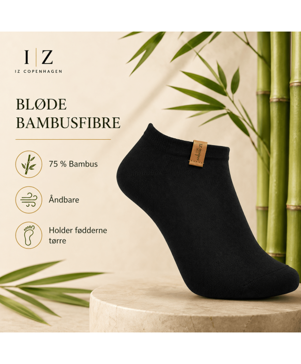 IZ Sock Copenhagen sorte in-shoe bambusankelstrømper billede 4