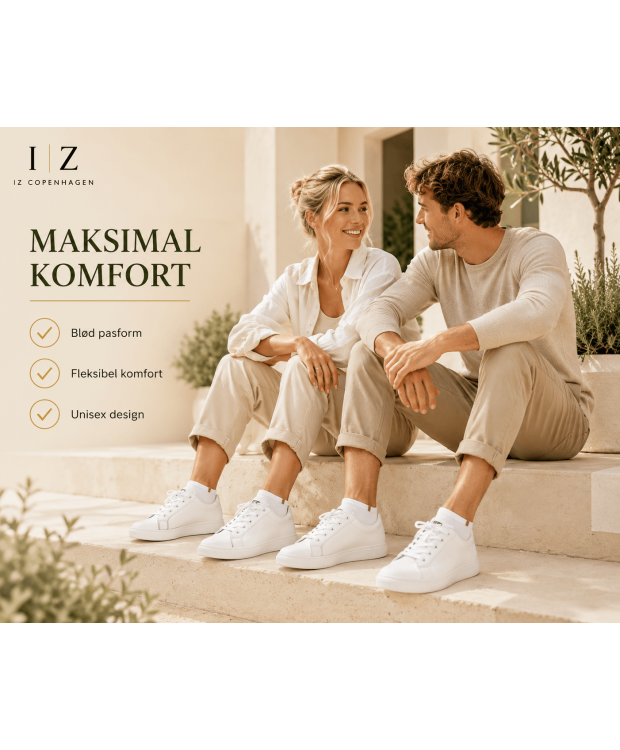 iZ Sock Luxury bambus-ankelstrømper hvid unisex billede 5