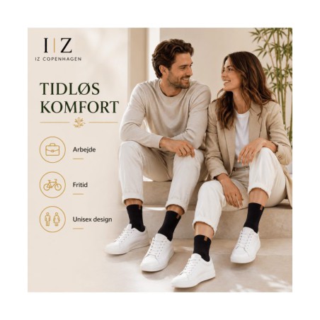 iZ Sock Luxury bambusstrømper i sort unisex