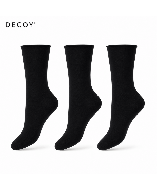 Decoy 3-pak sorte bambusstrømper til kvinder billede 1