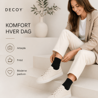 Decoy 3-pak sorte bambusstrømper til kvinder