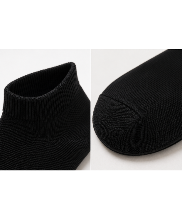 iZ Sock Luxury bambus-ankelstrømper sort unisex billede 7