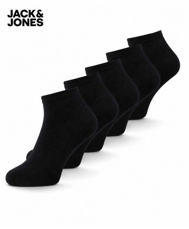 Jack & Jones bambus-ankelstrømper 5-pak sort til herre – Onesize billede 1