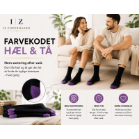 iZ Sock bambusstrømper sort/lilla, unisex