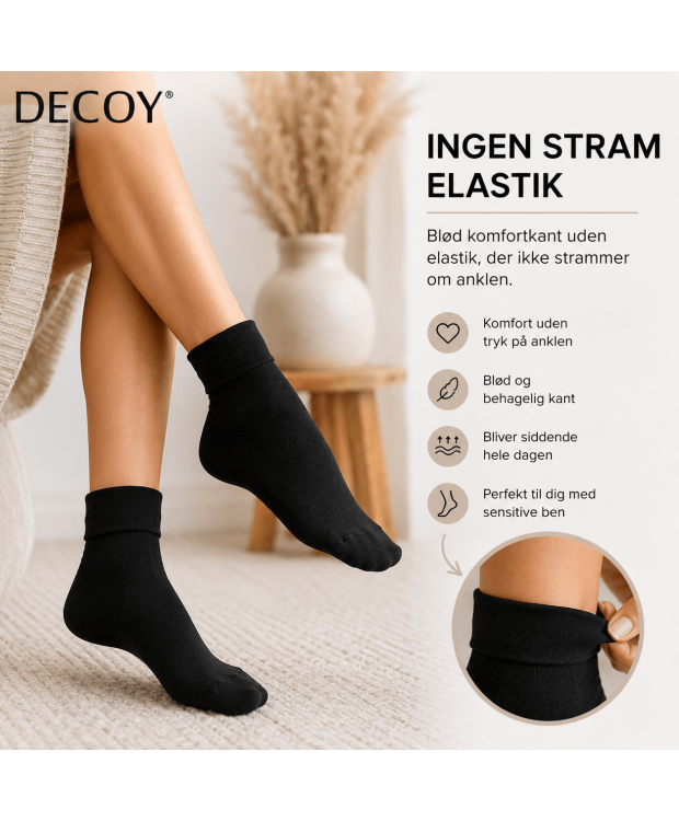 9 par Decoy ankelstrømper uden elastik sort dame – 37–41 – detaljebillede 4