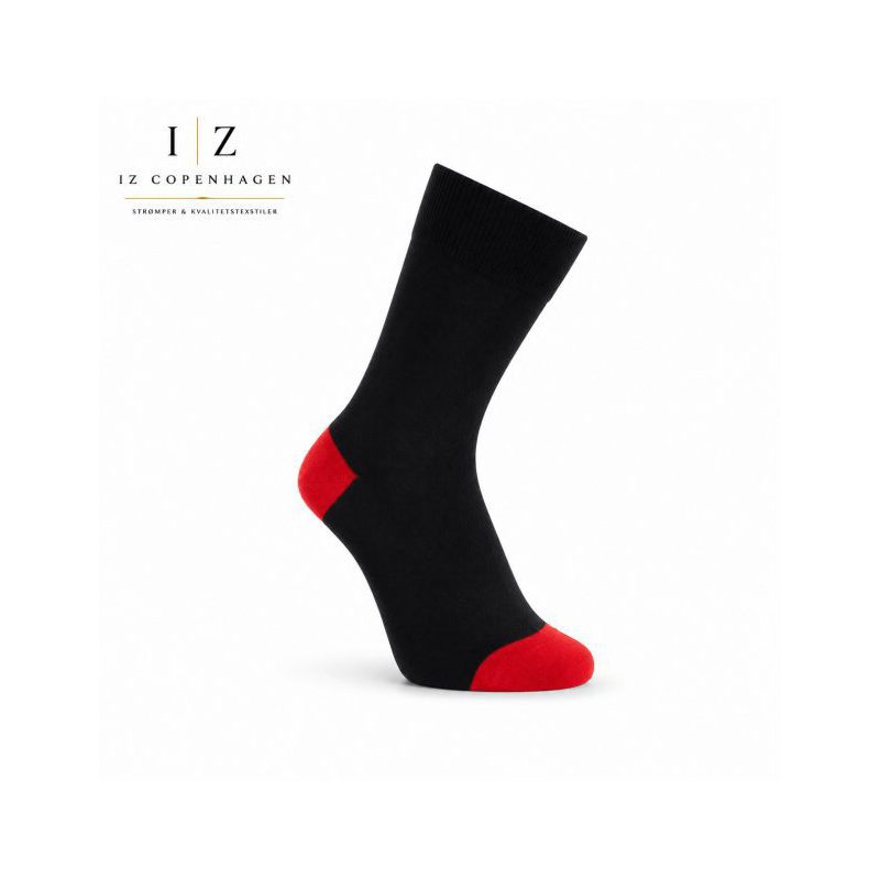iZ Sock bambusstrømper sort/rød, unisex billede 1