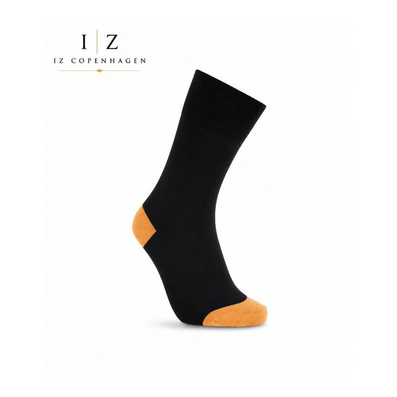 iZ Sock bambusstrømper sort/orange unisex outlet billede 1