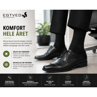 Egtved merceriserede bomuldsstrømper sort herre – 40–48